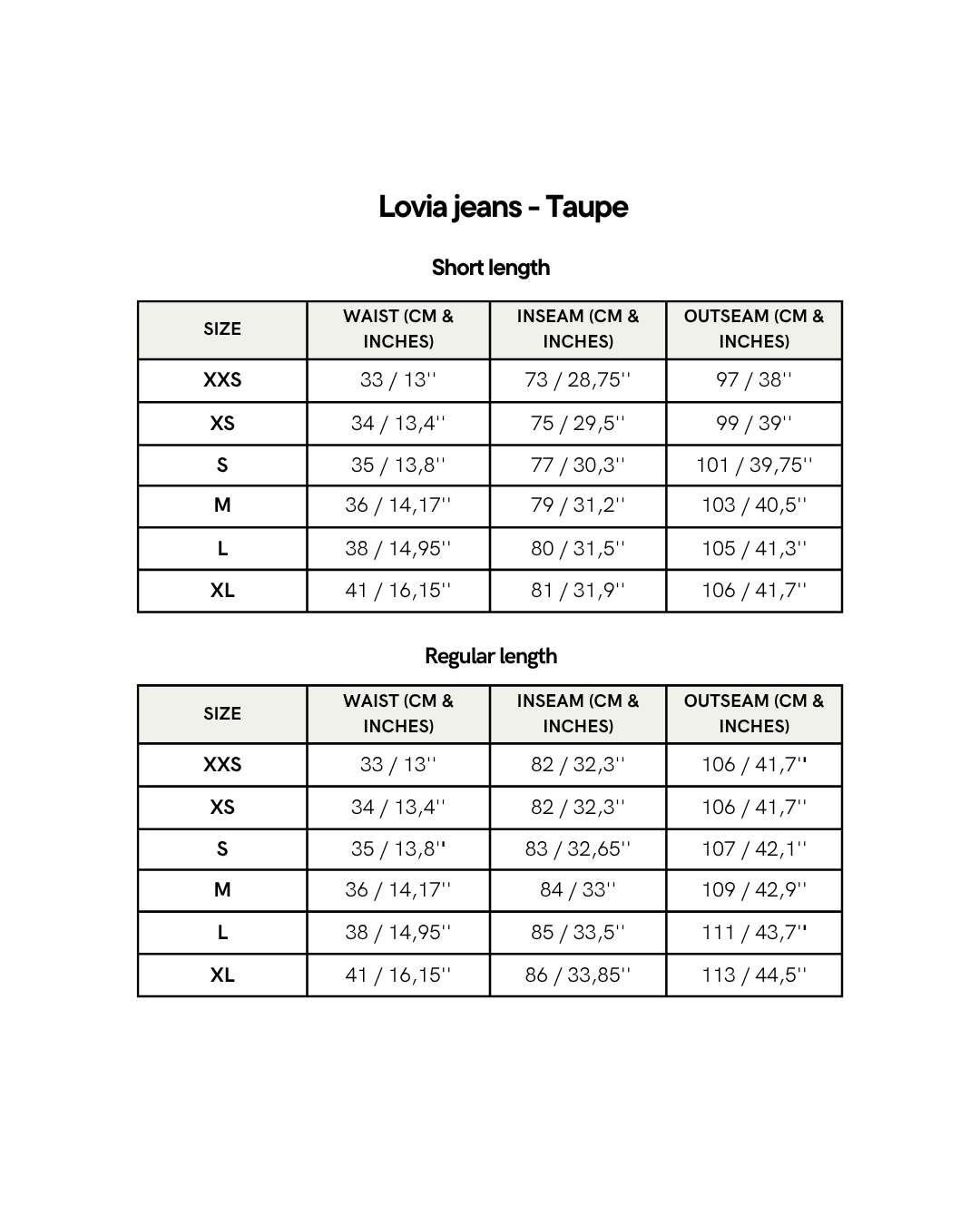 Size Guide