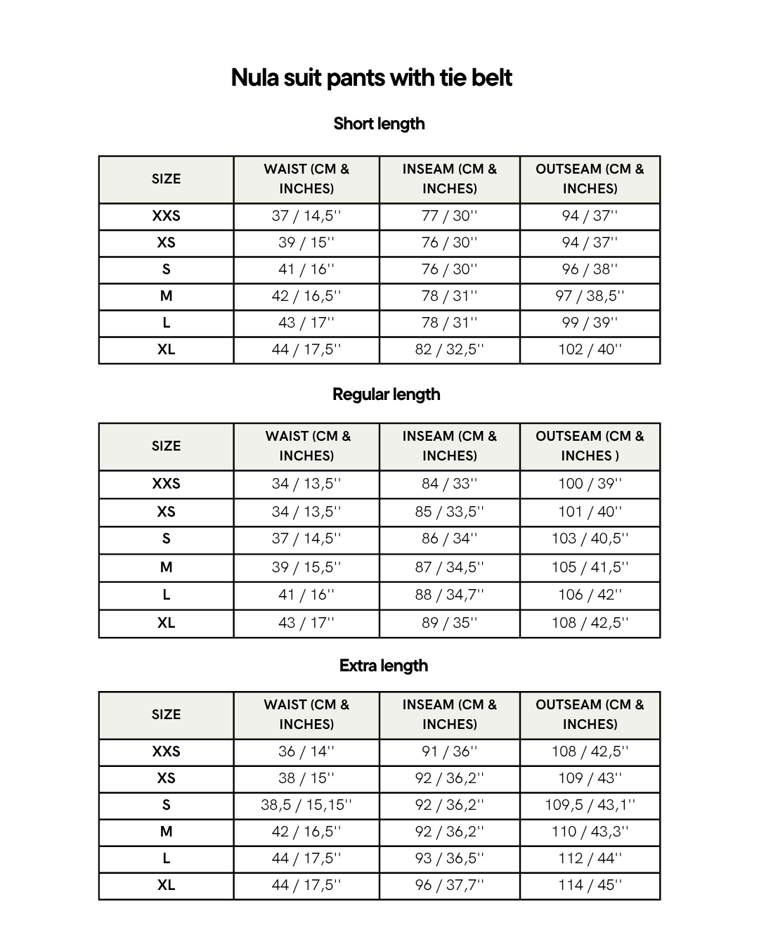 Size Guide