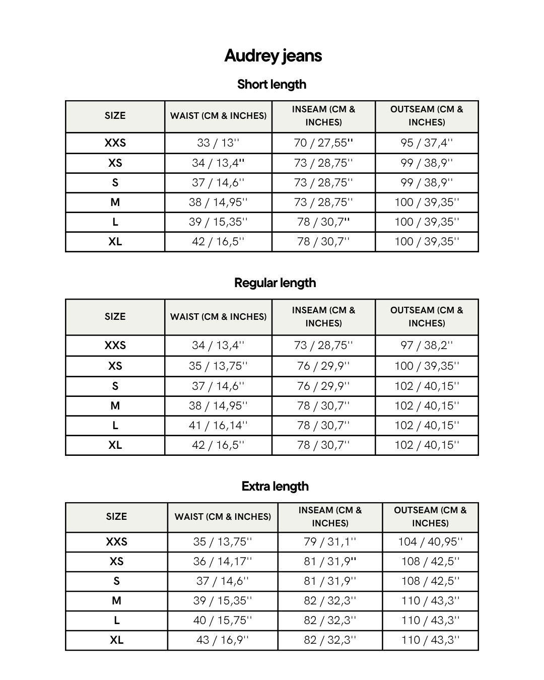 Size Guide