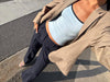 Britney low waisted suit pants - Navy