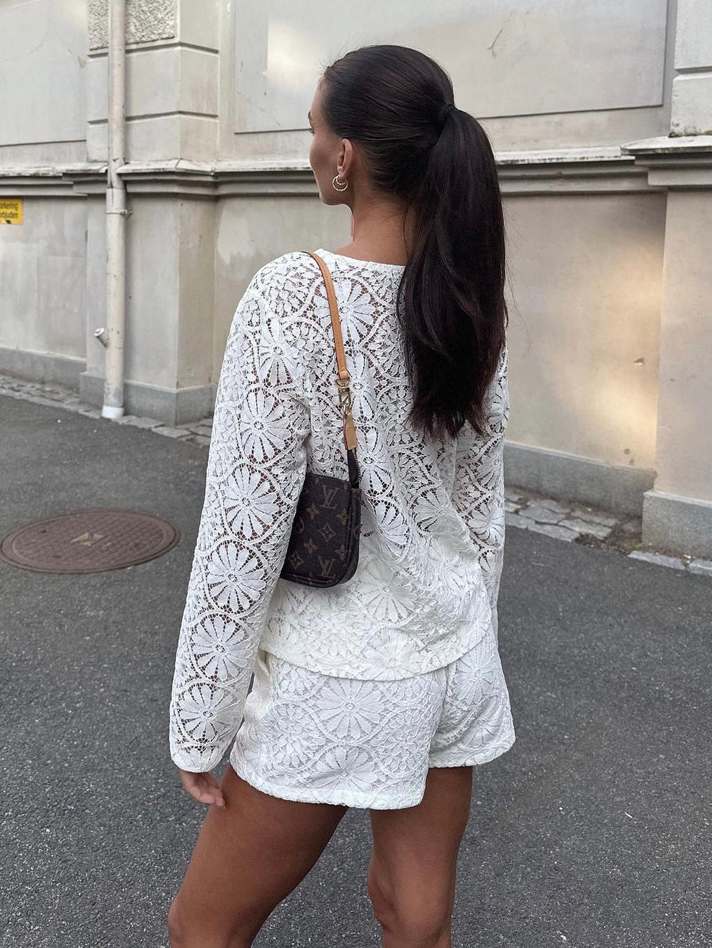 Angelina lace blouse - White