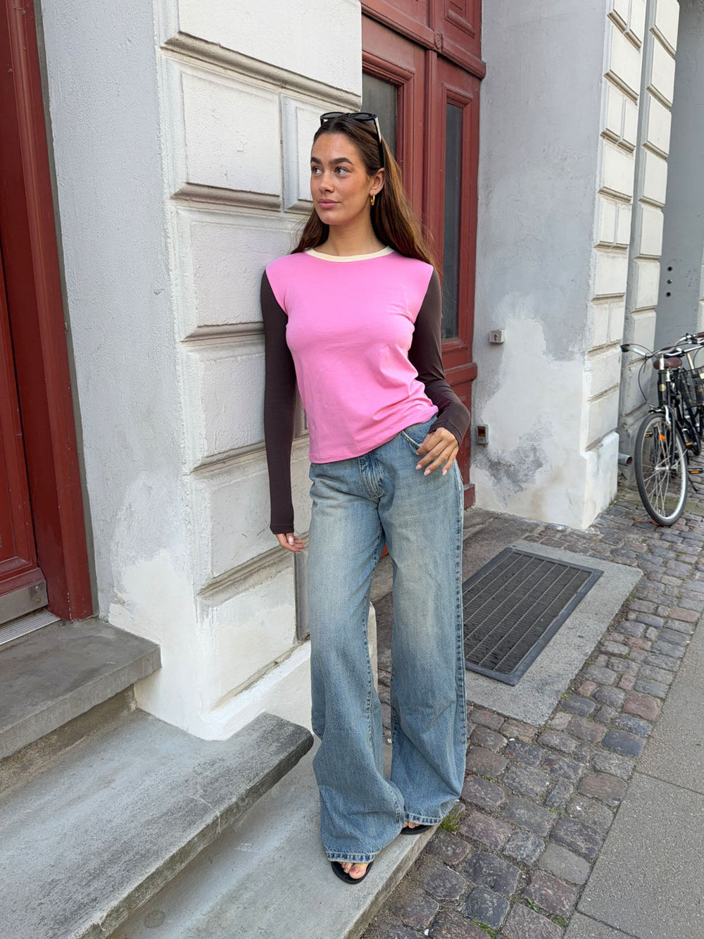 Ranaya blouse - Pink/brown/beige