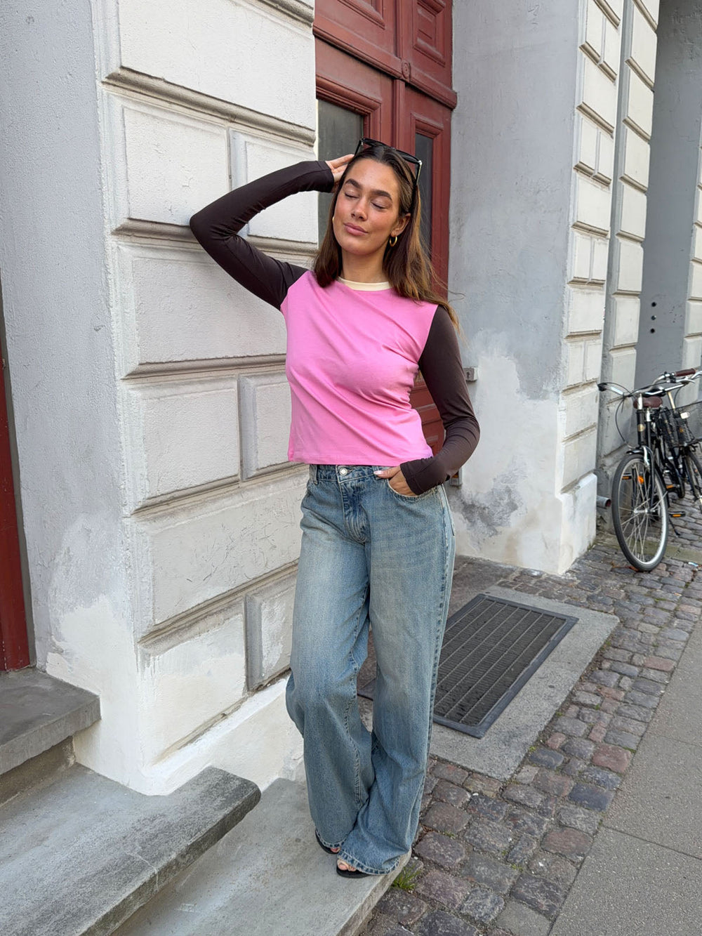 Ranaya blouse - Pink/brown/beige