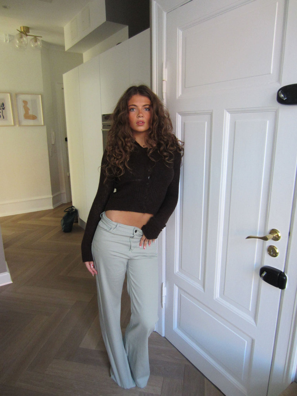 Tanya bootcut corduroy pants - Light khaki
