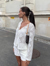 Angelina lace blouse - White