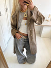 Josefine oversized trenchcoat - Dark beige