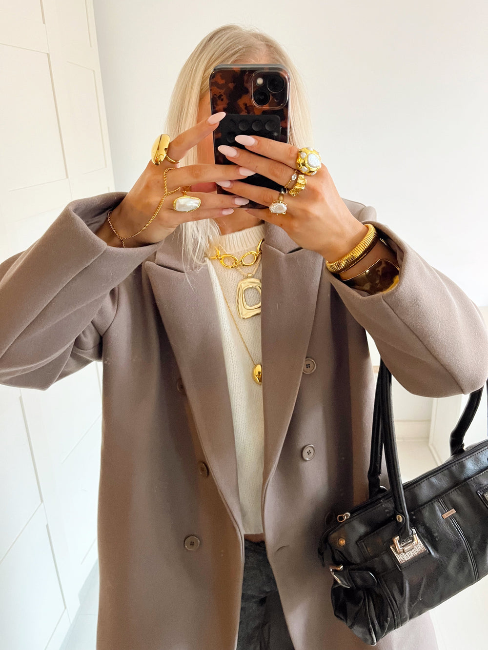 Alva oversized coat - Taupe