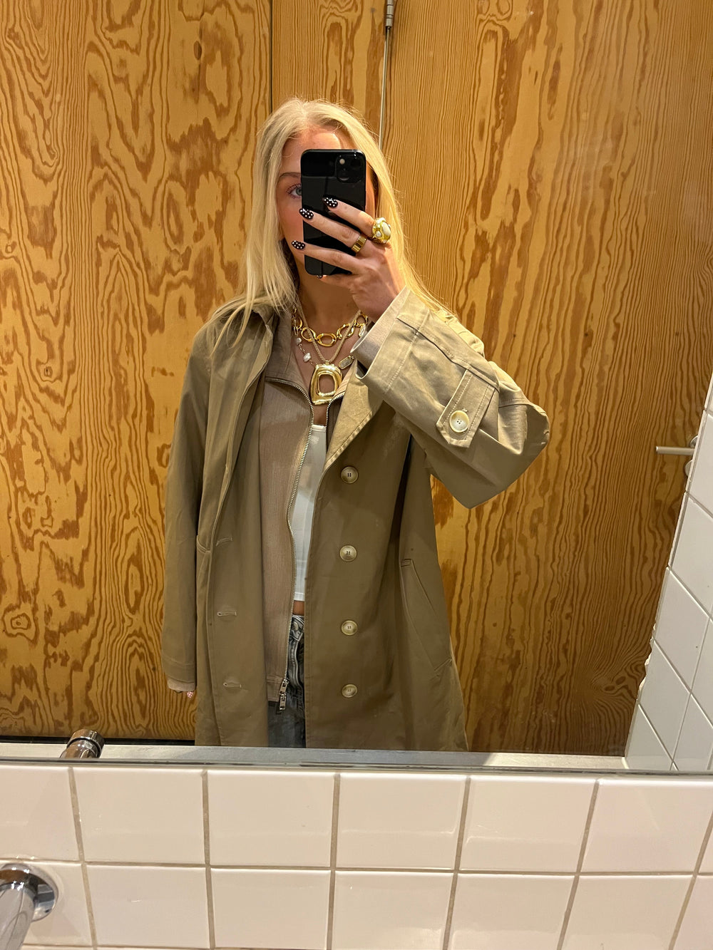 Josefine oversized trenchcoat - Dark beige