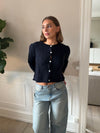Cilla knitted cardigan - Navy
