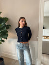 Cilla knitted cardigan - Navy