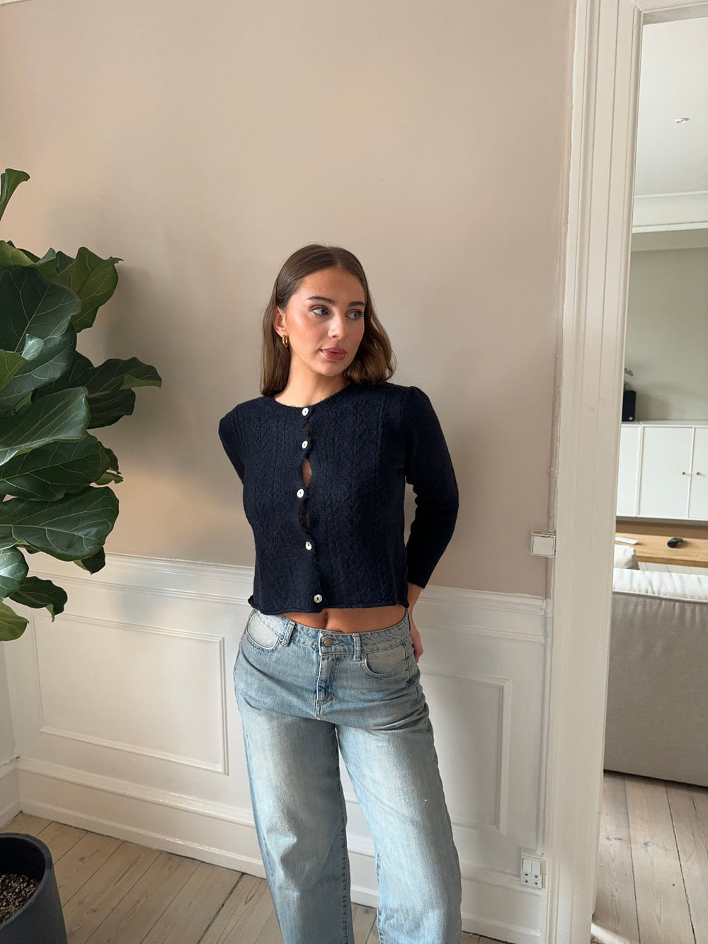 Cilla knitted cardigan - Navy