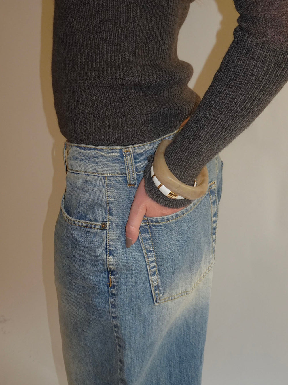 Lykke chunky bangle – Honey