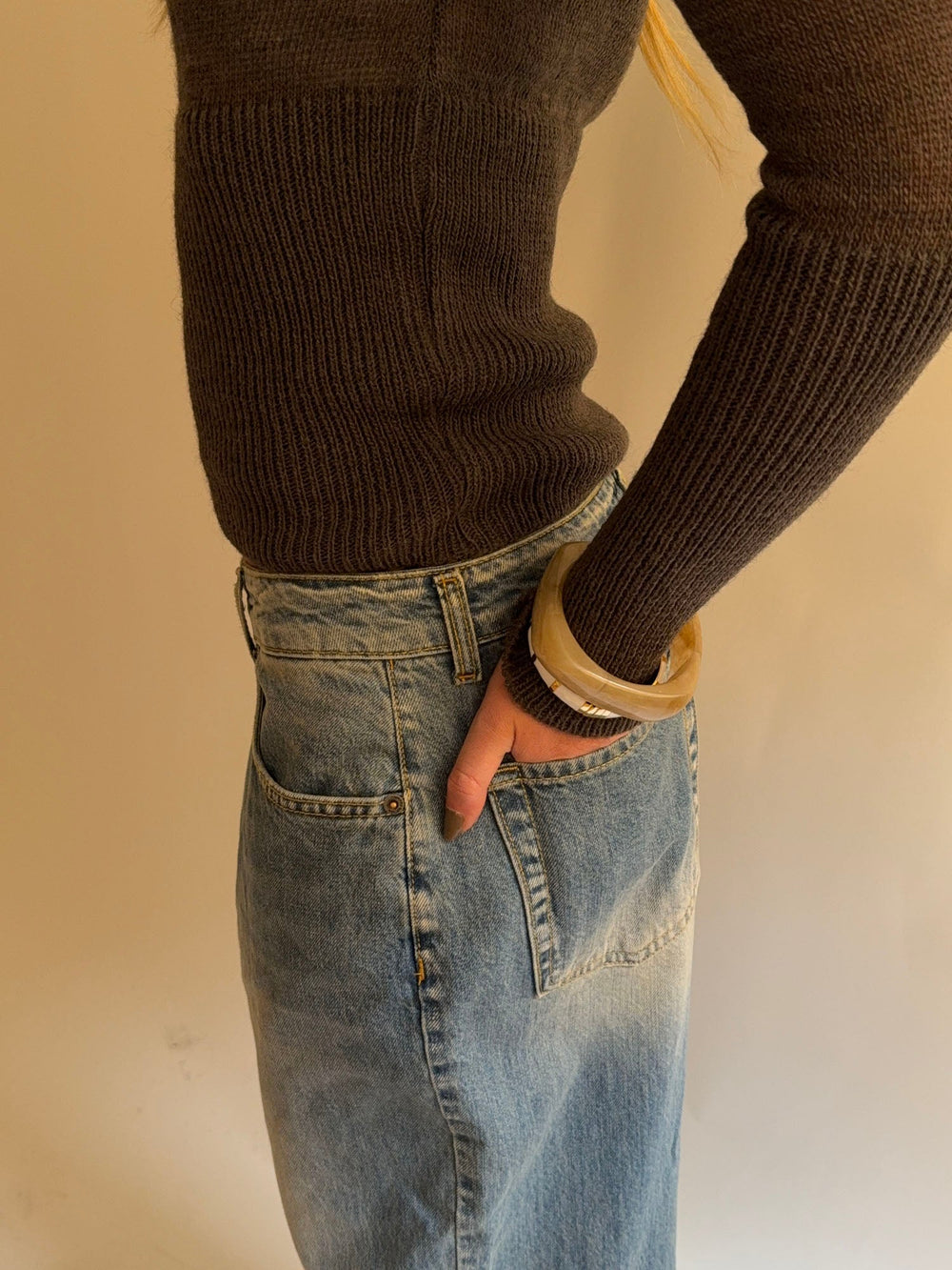 Lykke chunky bangle – Honey