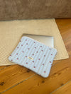 Honey computer sleeve - Blue/White stripes with cherries