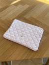 Honey computer sleeve - Pink with embroidered hearts