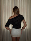 Florine fitted mesh t-shirt - Black
