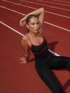Speedana tank top - Jet black/cherry