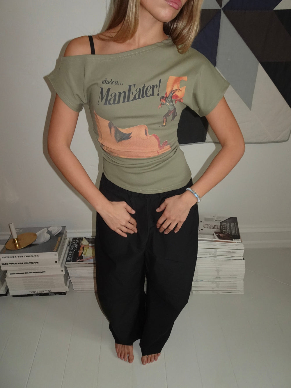 "Maneater" t-shirt - Khaki