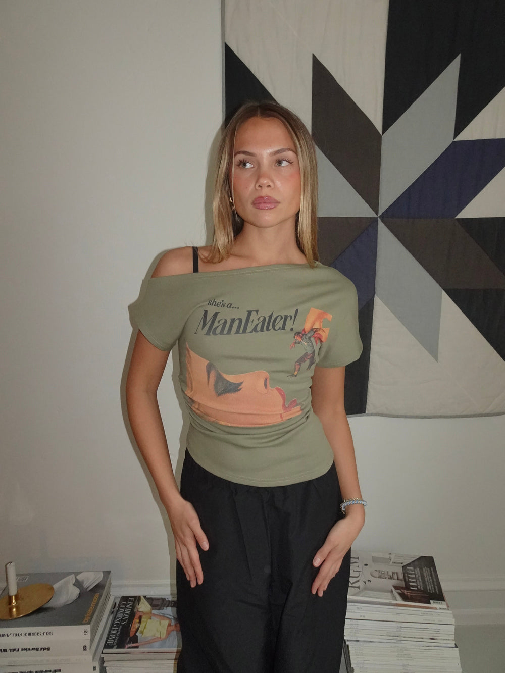 "Maneater" t-shirt - Khaki