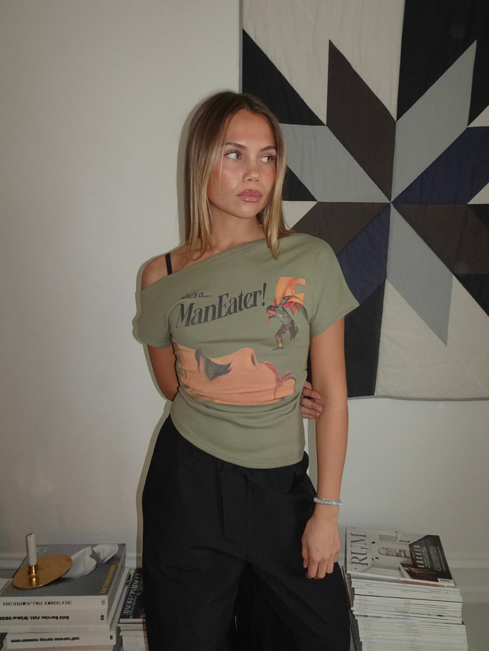 "Maneater" t-shirt - Khaki