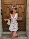 Evie dress with pattern - Cherry pattern
