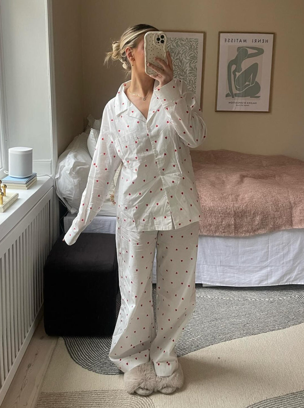 Ane pyjama pants with hearts