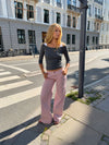 Floraline low waisted jeans - Dusty pink