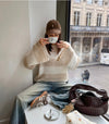 Manda striped knit - Beige/white