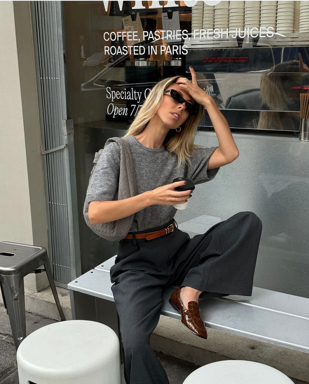 Florence bag in suede - Grey