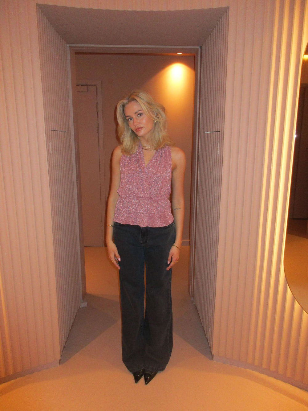 Julle glitter halter top - Pink