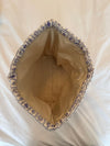 Honey large toiletry bag – White with purple seashells
