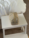 Honey small toiletry bag with stripes – Beige/green