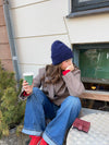Fluffy beanie - Navy