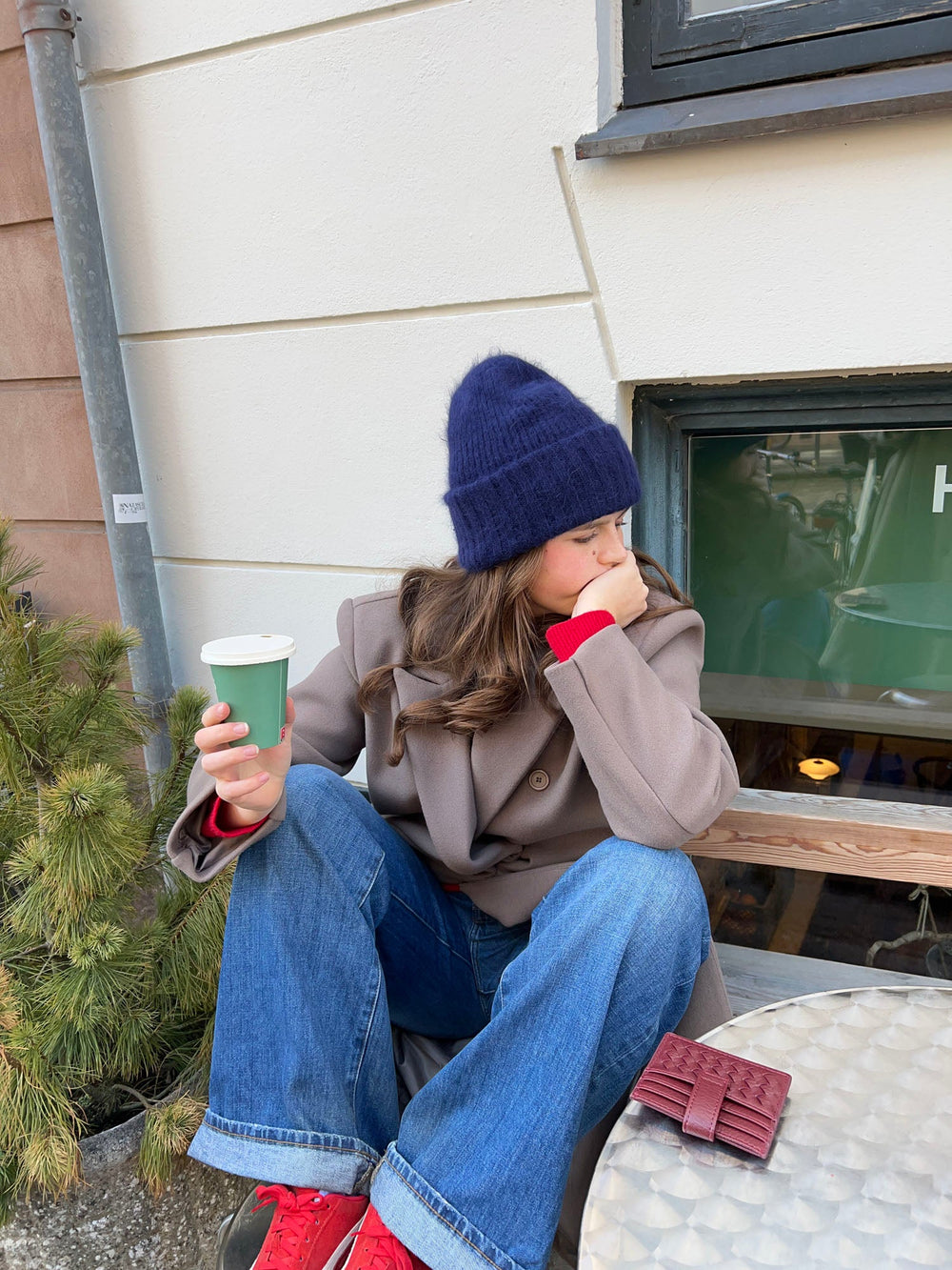 Fluffy beanie - Navy
