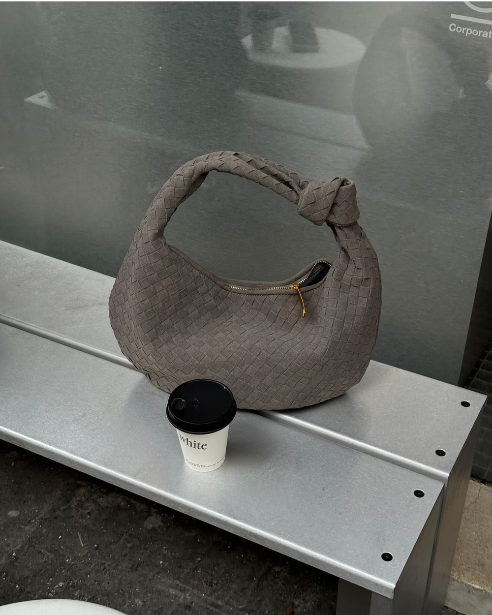 Florence bag in suede - Grey