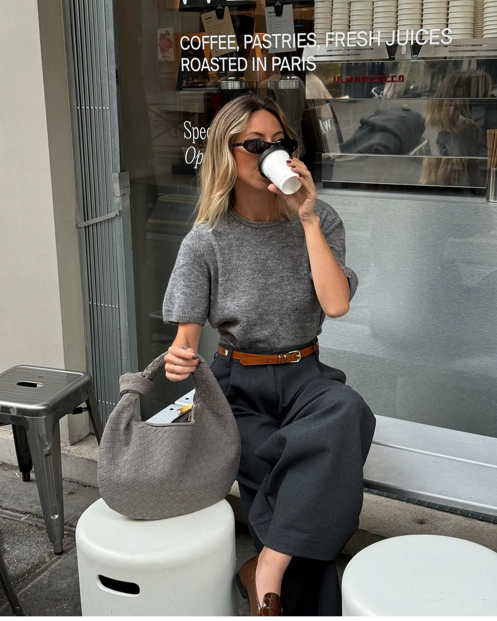 Florence bag in suede - Grey