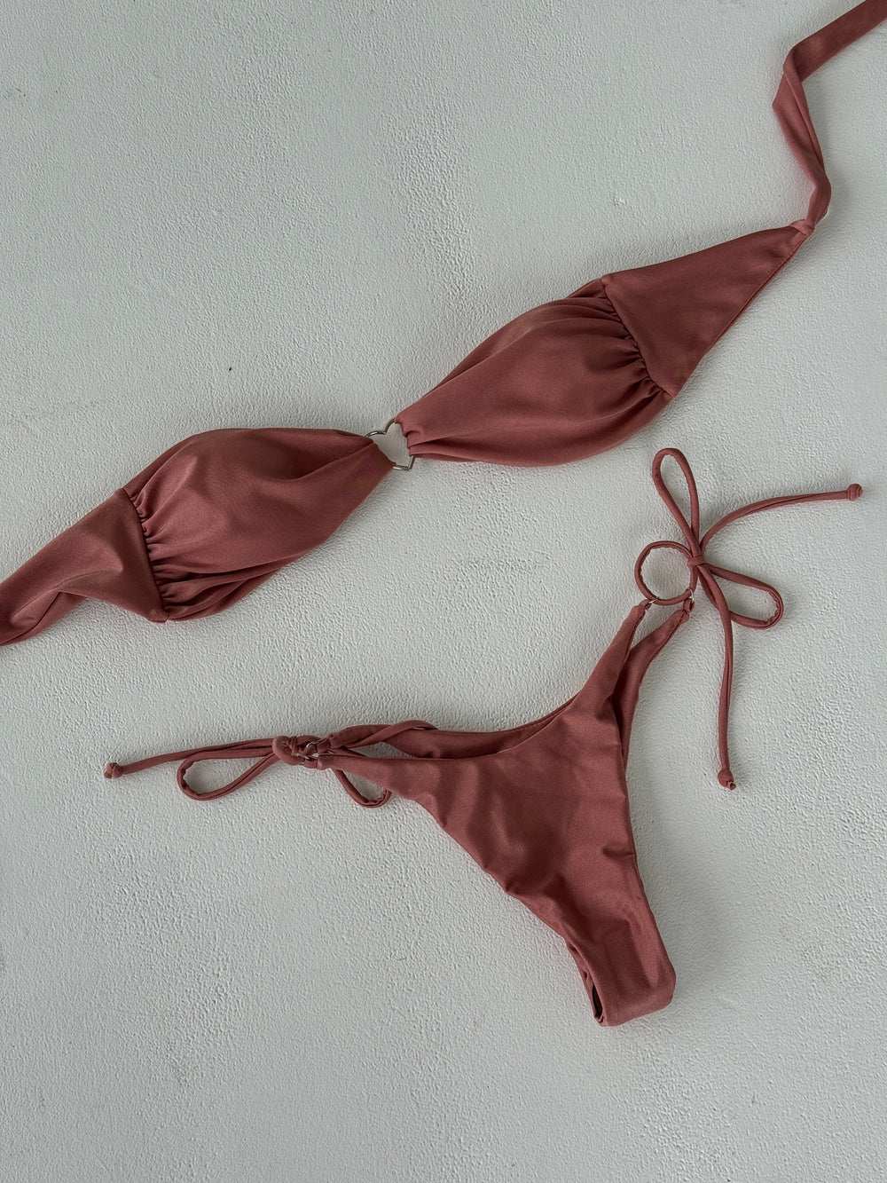 Lidia bandeau bikini - Rose