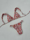 Veronica bikini with flowers - Pink/white