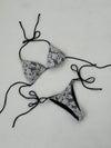 Amara lace bikini - Navy/white