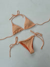Zendaya bikini - Orange/white stripes