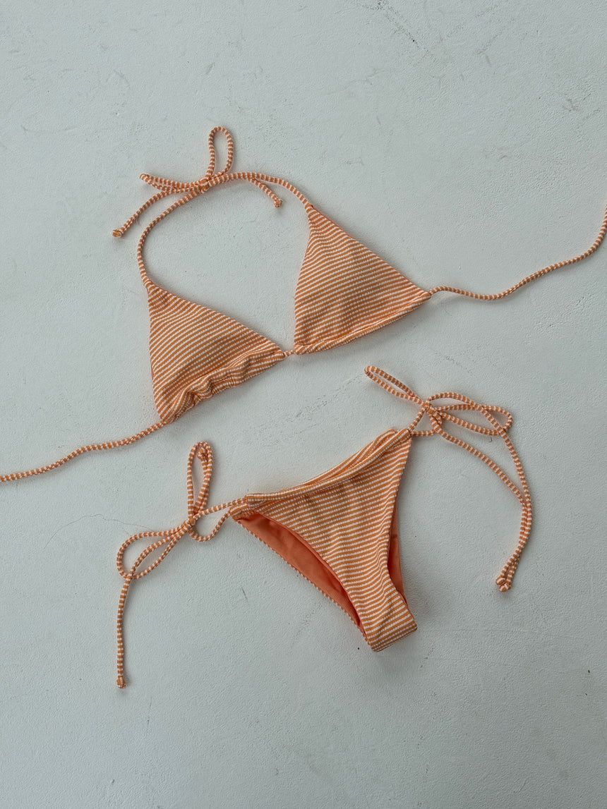 Zendaya bikini - Orange/white stripes