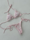 Amara lace bikini - Pink/white