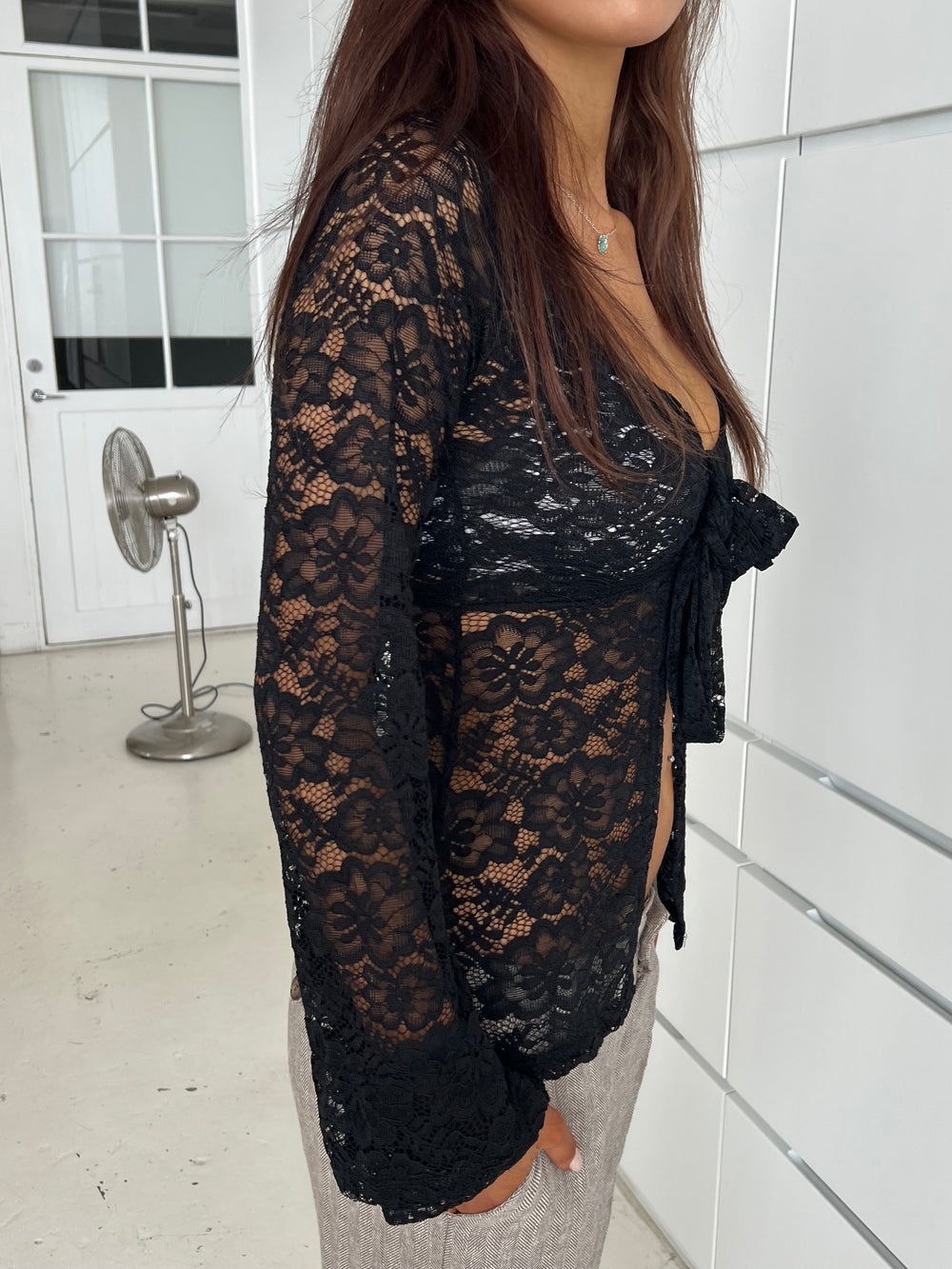 Maddy blouse - Black lace