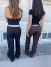 Britney low waisted suit pants - Black