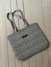 Rhodes tote bag - green/white/red