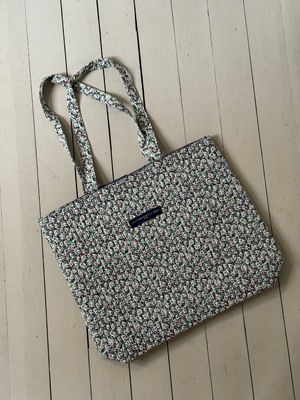 Rhodes tote bag - green/white/red