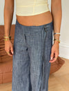 Karol pants with belt - Blue
