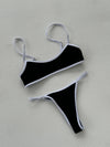 Corinna bikini with white details - Black