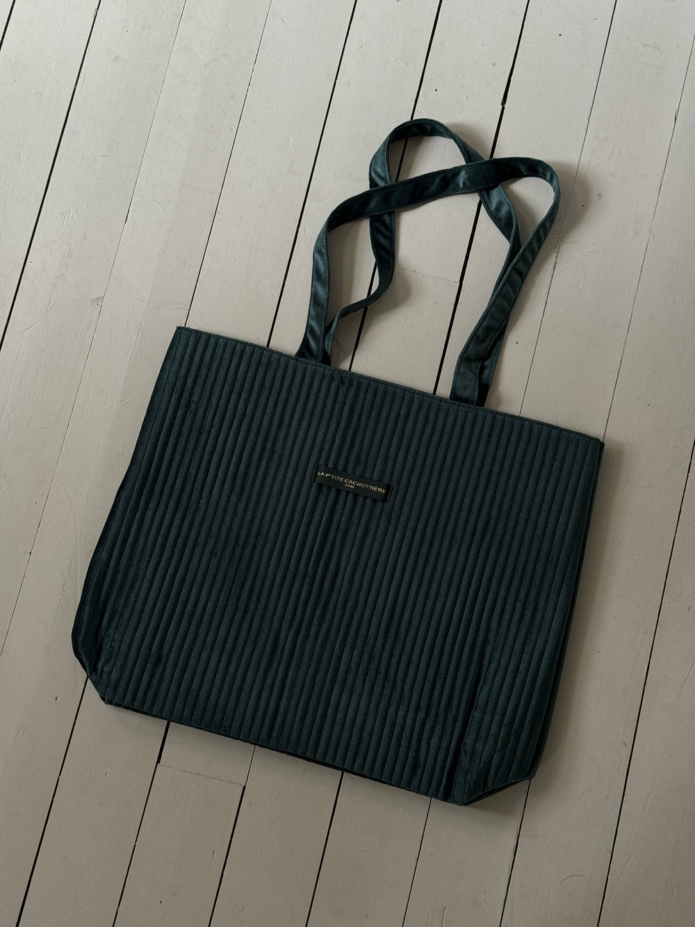Zakynthos velvet bag - dark green