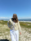 Alisa patterned quilted jacket - Green/beige